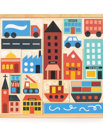 Wooden Town Puzzle